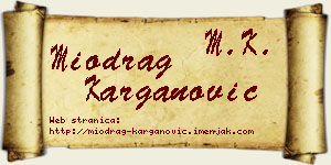 Miodrag Karganović vizit kartica